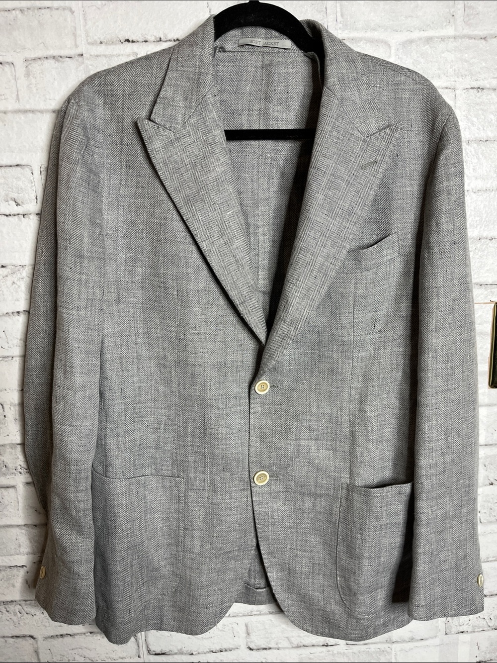 Eleventy linen/wool gray soft jacket blazer